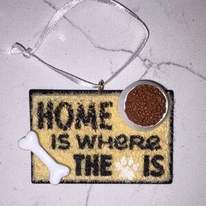 Hallmark door mat Home is Where the 🐾 Christmas ornament (dog)